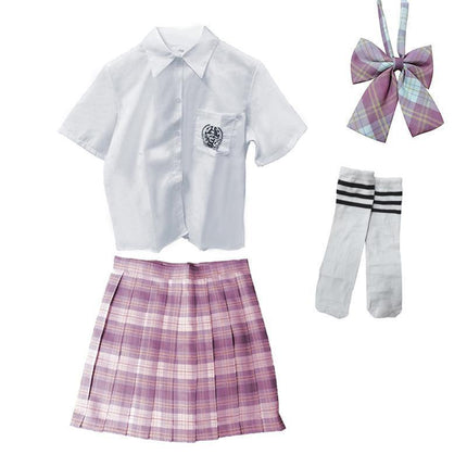 Women Girls School Pleated Skirt Summer High Waist Tartan Short Skirt AU Stock - Aimall