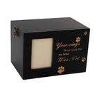 1x Wooden Pet Memorial Urn For Ashes With Photo Frame Cat/Dog Memory Box Keepsak - Aimall