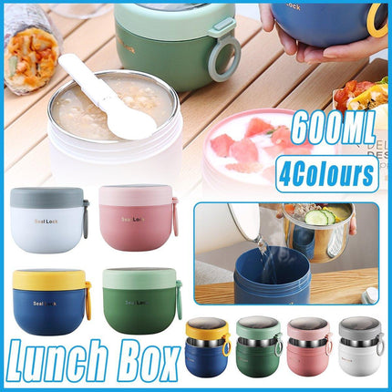 Stainless Steel Lunch Box Thermos Insulated Food Container for Soup and Hot Meal