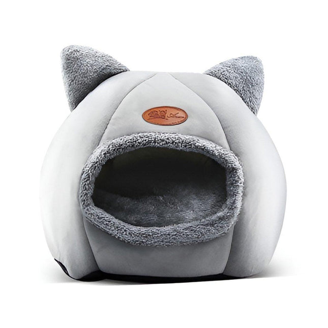 Cat Bed Winter Warm Enclosed Pet House Cozy Indoor Sleeping Nest for Cold Weather