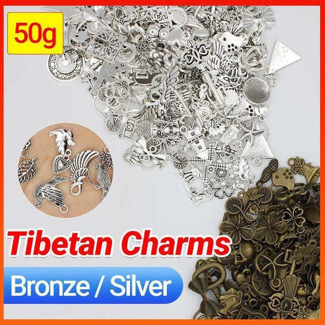 Bulk Tibetan Silver Mixed Charms Pendants For Jewelry Diy Making Craft Findings - Aimall