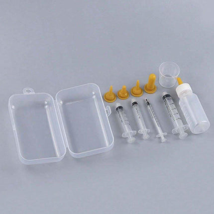 Kitten Feeding Bottle with Syringe Dispenser for Young Pets and Small Animals