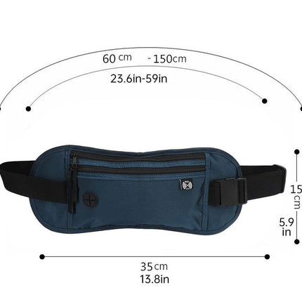 Running Hiking Sport Bum Bag Travel Phone Money Fanny Pack Waist Belt Zip Pouch