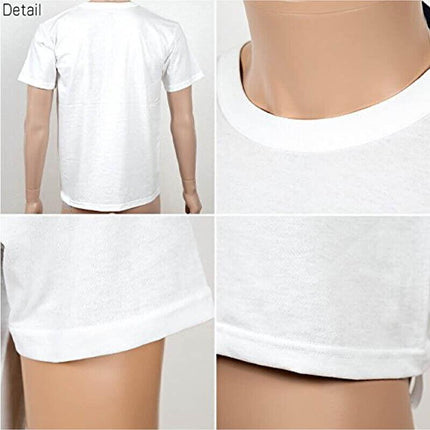 Men's T-shirt Plain Blank 100% heavy Cotton Basic Tee Short Sleeve Large S - 5XL White - Aimall