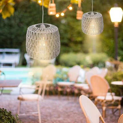 Style Faux Rattan Lampshade DIY Weaving Lamp Shade Home Decor