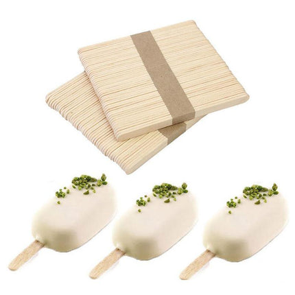 1000PCS Natural Wooden Craft Sticks Paddle Pop Sticks Ice Cream coffee stir - Aimall