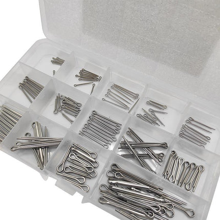 150PCS box 15 Kinds Stainless Steel Split Cotter Pins Assortment Kit Tools cherr - Aimall