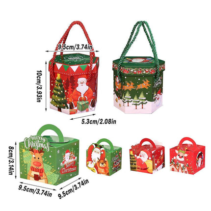 50pcs Christmas Rope Apple Candy Packing Box Biscuit Gift Baking