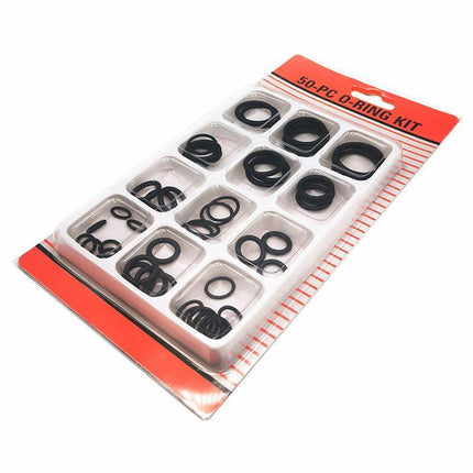 Rubber O-Ring Assortment Kit 50PC- Pack O-Rings Set Automotive Plumbing Seals - Aimall