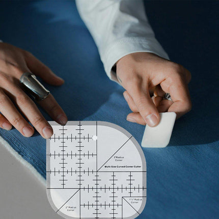 Multifunctional Acrylic Quilting Ruler Non-Slip Corner Round Edge DIY Sewing