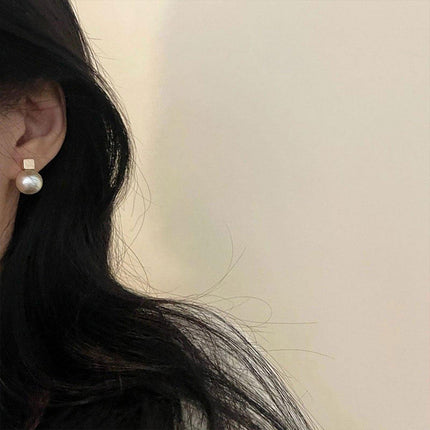 High-End Geometric Cotton Earrings Simple Versatile Fashion Niche Design Jewelry