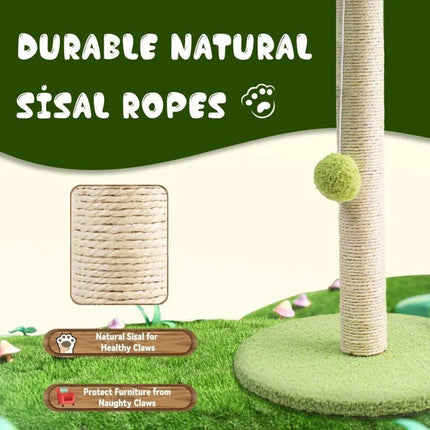 Cat Scratching Coconut Tree Kitten Post Sisal Covered Scratcher Pole Toy 32/38cm
