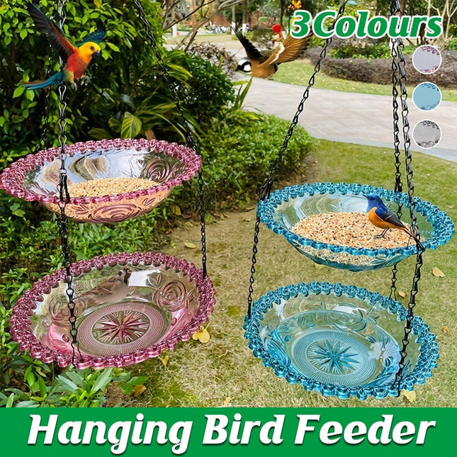 Outdoor Hanging Bird Feeder Bath Garden Patio Decoration for Attracting Birds