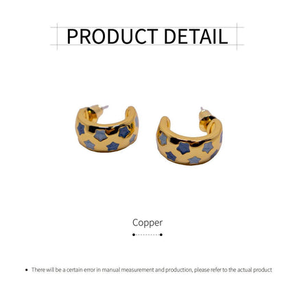 Blue Star Airy Earrings Trendy Fashion Jewelry for Women Elegant Gift Ideas