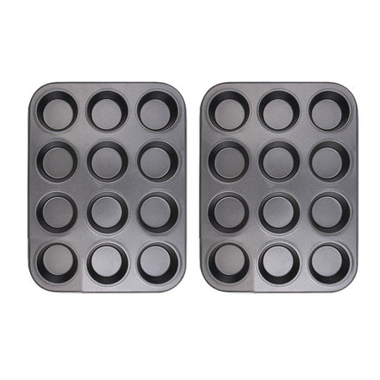 2pcs 12 Holes Round Cake Mould Baking Pan for DIY Cake Making and Baking Tools