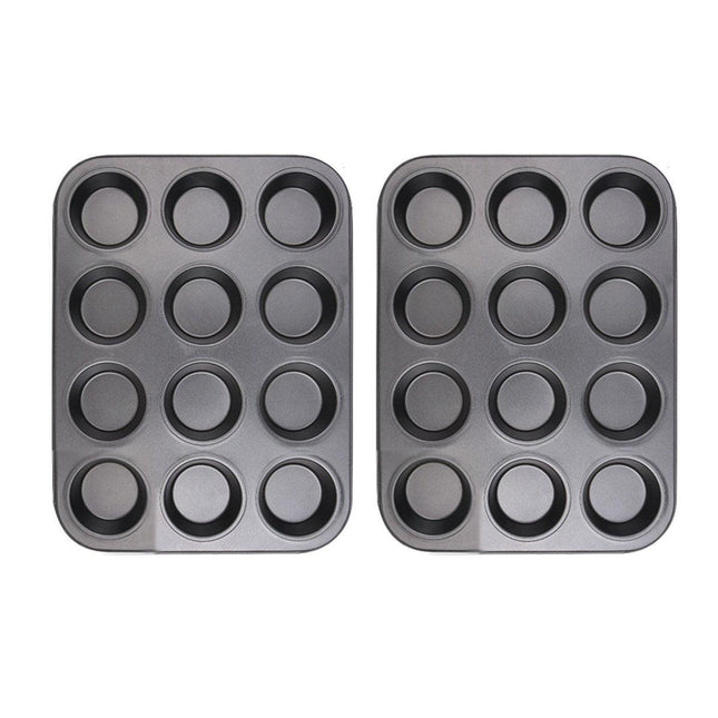 2pcs 12 Holes Round Cake Mould Baking Pan for DIY Cake Making and Baking Tools