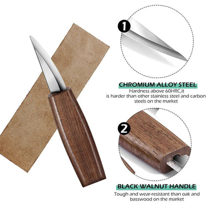 10PCS Wood Carving Tools Set Woodworking Whittling Chisels Cutters Hand Tool Kit