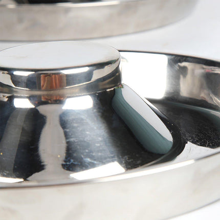2pcs Stainless Steel Dog Cat Slow Feeder Pet Food Bowl Non-Slip Stop Eating Dish