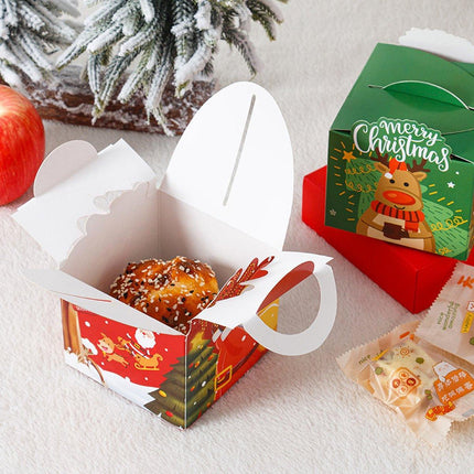 50pcs Christmas Rope Apple Candy Packing Box Biscuit Gift Baking