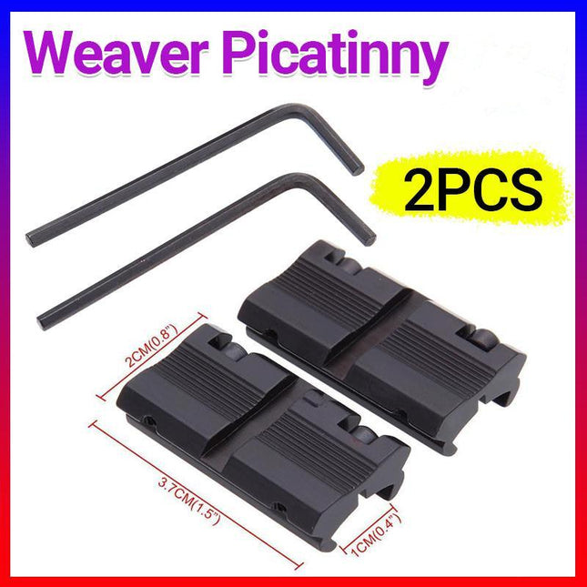 2PCS/Pack Tactical 11mm Dovetail to 20mm Weaver Picatinny Rail Adapter Mount AU - Aimall