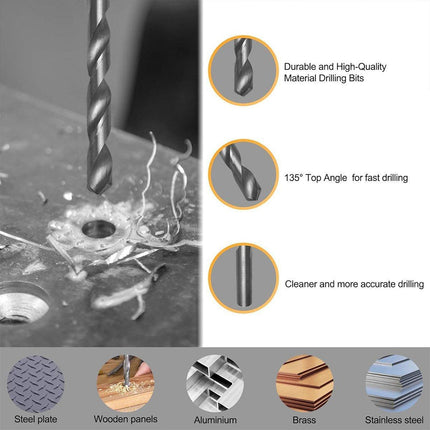 Thread Repair Kit 131 Pieces Helicoil-type M5 M6 M8 M10 M12 Twist Drill Bits - Aimall