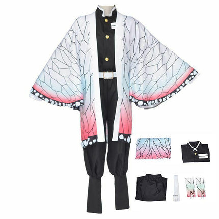 Demon Slayer Costume Kochou Shinobu Cosplay Kimetsu No Yaiba Kimono Outfit Wig - Aimall