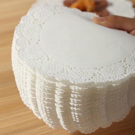 250pcs Baking Parchment Paper Flower Design Kitchen Oil Absorbing Cake Liners