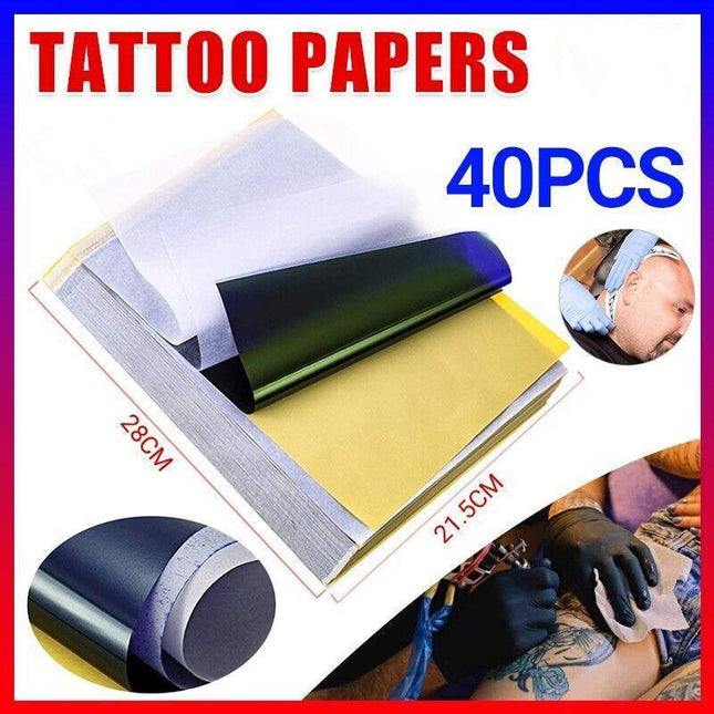 40X Tattoo Stencil Transfer Paper Spirit Thermal Carbon Tracing Copier Supplies - Aimall