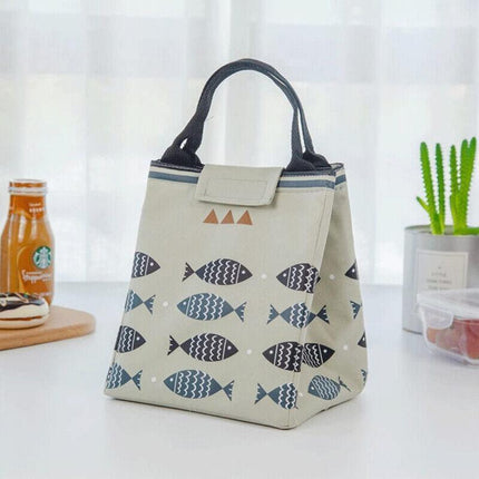 Portable Insulated Thermal Cooler Lunch Box Carry Tote Picnic Case Storage Bag 23.5x20x17cm - Aimall