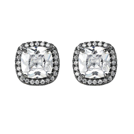 Fashion Earring Buckle Zirconia Stud Earrings Women Elegant Jewelry Accessories