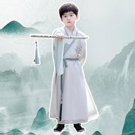 Chinese Traditional Dress Hanfu Kids Ancient Festival Clothing Set for Boys Girl - Aimall