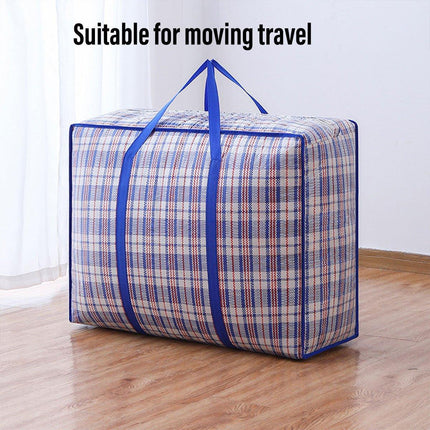 10PCS Large Waterproof Moving Packing Bags Woven Storage Luggage Quilt Bags