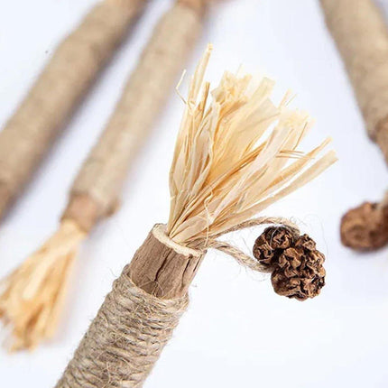 Cat Toys Silvervine Chew Stick Kitten Treat Catnip Toy Grinding Tooth Cleaning - Aimall