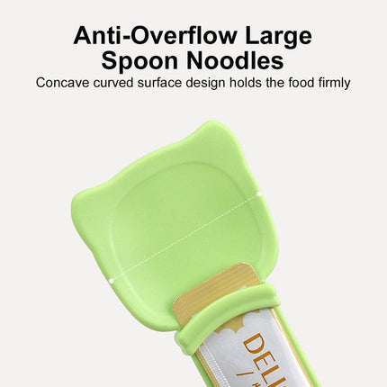 Cat Strip Scoop Squeezer Feeder Snack Spoon Easy Cat Feeding Treats