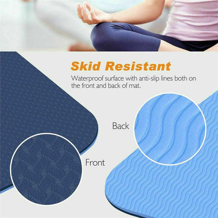 TPE Yoga Mat Eco Friendly Exercise Fitness Gym Pilates Non Slip Dual Layer Aimall