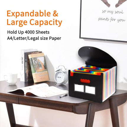 A4 Document Organiser 25 Compartments Multilayer Folder Office File Storage