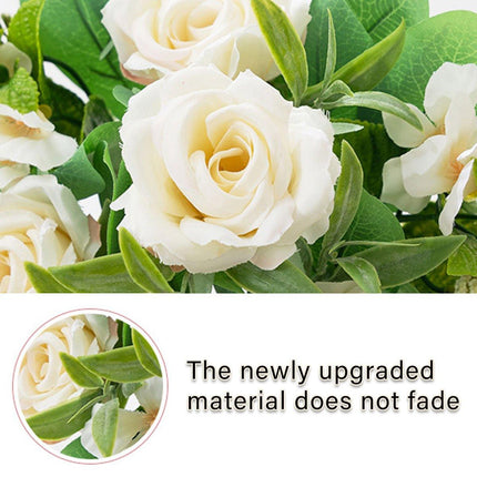 2Pcs Simulation Rose Bouquet Home Decoration Artificial Flower Arrangement Set