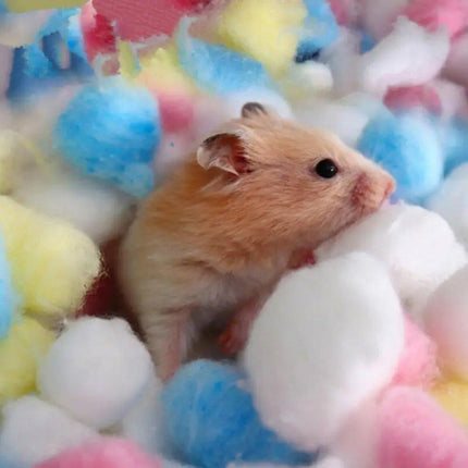 5pcs Hamster Winter Cotton Balls Quilt Toys Nest Accessories Warm Bedding Set