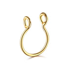 0.8MM High Quality Thin Septum Fake Nose Clip Ring Stud No Piercing 5Colours 0.8*10MM - Aimall