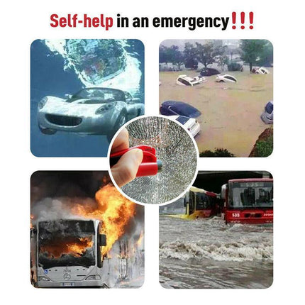 3PCS Car Window Glass Breaker Emergency Escape Safety Seat Belt Cutter Key Ring - Aimall