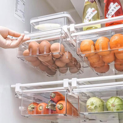 2 Pack Fridge Crisper Drawer Storage Boxes Food Organizer for Fresh Produce