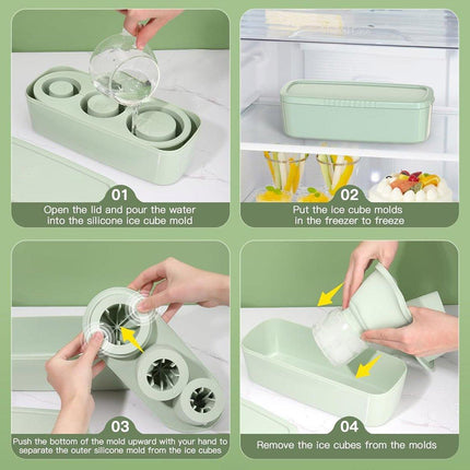 Silicone Ice Cube Tray for 20oz 30oz 40oz Tumbler Easy Release Reusable Mold