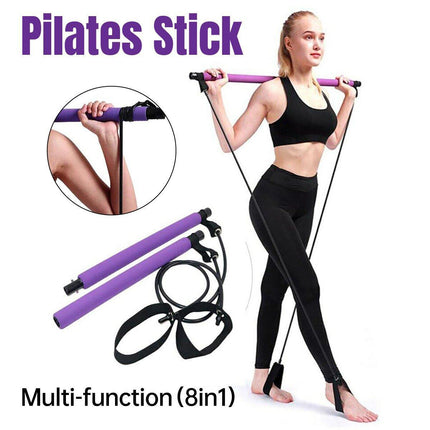 Multi-Purpose Pilates Stick Home Fitness Stretch Exercise Training Hip Rope
