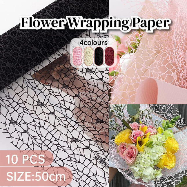Chocolate wrapping paper rolls in four vibrant colors for flower and gift packaging
