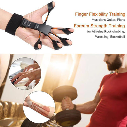 Finger Exerciser Strength Gripper Forearm Trainer Hand Grip Strengthener Therapy - Aimall