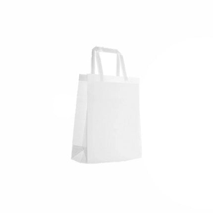 100X Reusable Shopping Bags Tote Bag Washable Eco Friendly Non Woven Folding Bag White - Aimall