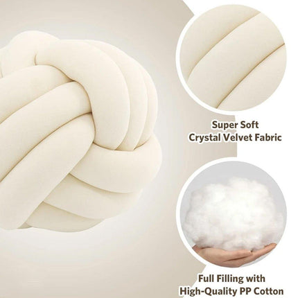 Three-Strand Braided Round Pillow Sofa Cushion Decorative Pillow for Living Room