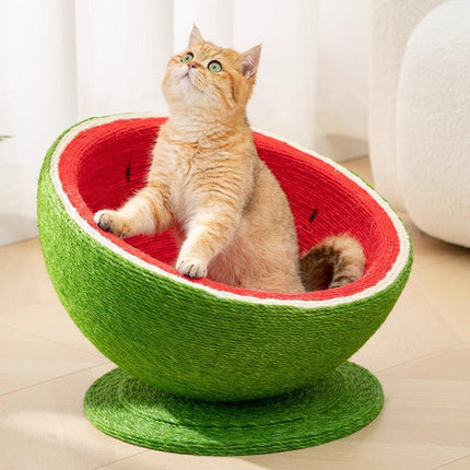 Watermelon Cat Scratching Pot Board All in One Scratcher Toy for Cats Kitten