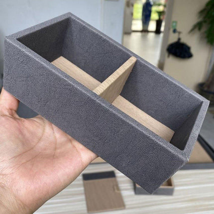 Double Compartment Tea Caddy Hotel Room Storage Organizer for Tea Bags Sugar