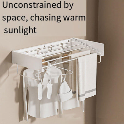 Foldable Wall Hanging Clothes Drying Rack Invisible Balcony Towel Laundry Rack